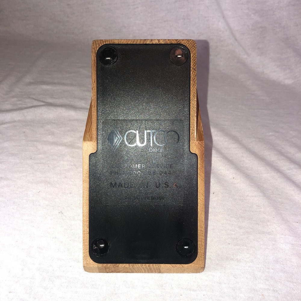 CUTCO 8 Slot Knife Block Honey Oak Wood 4 Steak Knife Slots - Picture 5 of 10